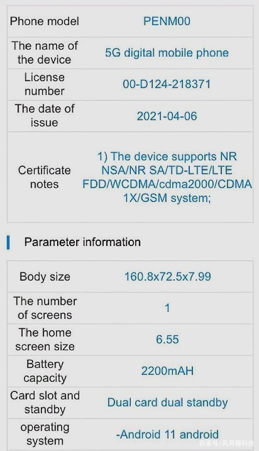 OPPO Reno 6系列已通过论证采用差异管理器5月22日